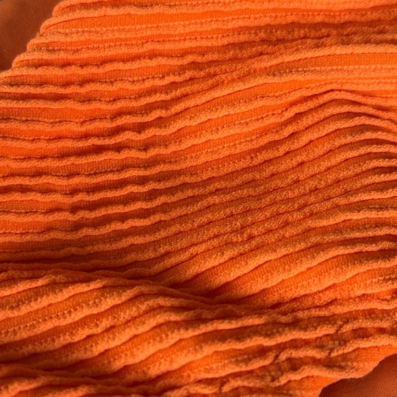 Orange Ribbed Bikini Top - Picture 6 of 7